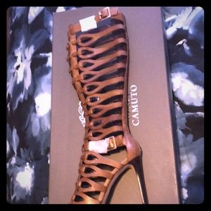 Breathtaking nutmeg gladiator booties